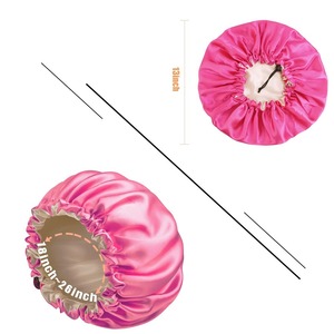 Bonnet de cheveux en satin personnalisé pour femmes, vêtements de nuit avec logo pour le sport et la plage - Product Image 3