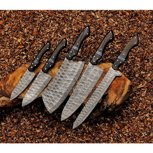 Ensemble de couteaux de chef professionnels avec lames en acier inoxydable et bloc en bois Ensemble de couteaux de chef de haute qualité avec poignées ergonomiques - Product Image 6