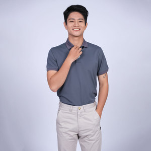 Camiseta de polo informal para hombre a buen precio, tejido elástico de punto de poliéster 100% para uniformes escolares, suministro directo de fábrica Vietnam - Product Image 2