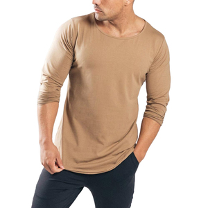 Entrenamiento Fitness algodón hombres correr camisetas rendimiento negro camisetas hombres músculo algodón/spandex camisetas OEM personalizado - Product Image 2