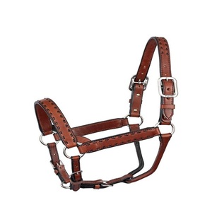 Cabestro de caballo de cuero genuino de doble capa cosido a mano de nuevo diseño en todos los tamaños y colores personalizados disponibles a precio barato - Product Image 2