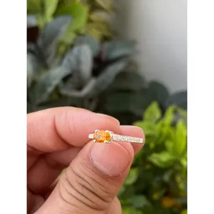 Natural Oval Citrine Stone <b>Ring</b> <b>925</b> Sterling <b>Silver</b> Handmade Gemstone <b>Ring</b> Wholesale Jewelry Supplier - Product Image 4