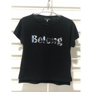 T-shirt d'été à manches courtes pour femmes Confortable Respirant Coton uni Conception d'impression de haute qualité - Product Image 1