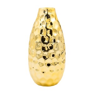 Vase à fleurs en métal de haute qualité de haute qualité plaqué or pour la maison et l'hôtel Fournitures de vase à fleurs de créateur unique le plus chic d'Inde - Product Image 4