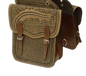 Bolsas de sillín de salto ecuestre de cuero genuino de alta calidad, ropa de equitación occidental mecanizada a mano para caballos - Product Image 3
