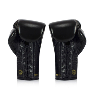 Fabricant OEM Vente en gros Cuir véritable Rembourrage souple Gants de boxe Lacés Poignet Compétition Gants de combat Paire - Product Image 2