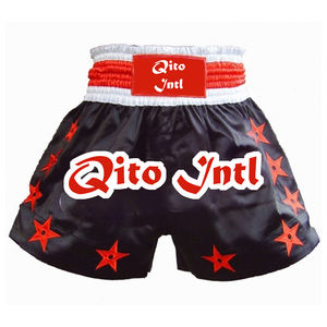 กางเกงมวยสไตล์คลาสสิกสำหรับผู้ชายกางเกงต่อสู้ระบายอากาศเหมาะสำหรับการฝึกซ้อมซ้อมซ้อมมวยไทยและการแสดงแหวน - Product Image 3