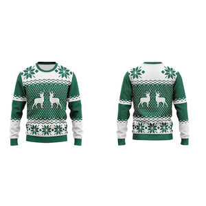 Women's Christmas Solid Pattern O-Neck Fleece Lined Casual Pullover Sweatshirt Winter Streetwear XS Size Embroidered Design - Product Image 3