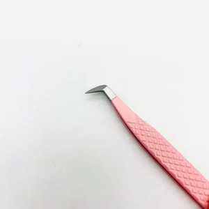 แหนบต่อขนตาปลายหยัก สแตนเลส คุณภาพสูง สำหรับต่อขนตาแบบวอลุ่ม สีดำทอง รับทำโลโก้ ราคาขายส่ง - Product Image 3