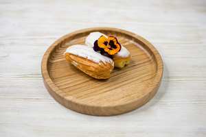 Bandeja de servicio de madera de roble redonda hecha a mano, bandeja de servicio de desayuno, bandeja de madera de café - Product Image 6