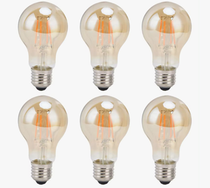Bombilla LED A60 de 4w/8w, bombilla de filamento con carcasa dorada E27, 470lm/800lm, estilo vintage decorativo, luz cálida 2700K - Product Image 5