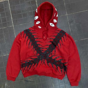 Sweat à capuche à cordon de serrage vintage personnalisé par le fabricant, imprimé délavé à l'acide, effet usé, 420 grammes, sweat à capuche français à vendre - Product Image 6