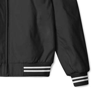 Chaqueta Bomber de invierno informal para hombre, logotipo personalizable, cuello redondo sólido, diseño de cremallera, talla grande, impermeable, a prueba de viento, 100% poliéster - Product Image 5