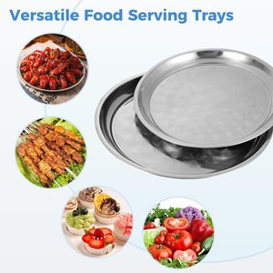 Bandeja de Servicio Duradera de Aluminio para Cocina, Comedor, Aperitivos, Bebidas, Uso Doméstico con Diseño Ligero para Tareas de Cocina Diarias - Product Image 5