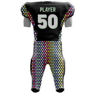 Tenues de football américain professionnelles |   Court |   Impression de logo personnalisé |   Protection UV respirante |   100% polyester - Product Image 2