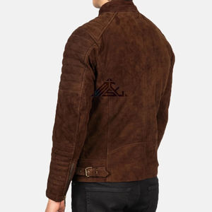 Chaqueta de cuero de diseño personalizado para hombre con cuello interior de espacio de marca y manga para etiquetas de ropa superior - Product Image 5