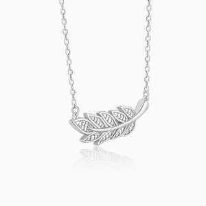 Collar elegante de plata de hoja - Product Image 1