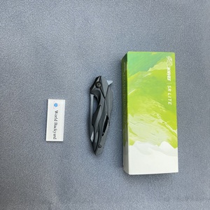 LHSR19 Hoja hueca Negro Anodizado Drop Point Cuchillo <span class=keywords><strong>de</strong></span> bolsillo Esqueleto Diseño novedoso Mango <span class=keywords><strong>de</strong></span> aleación <span class=keywords><strong>de</strong></span> aluminio Cuchillo plegable <span class=keywords><strong>de</strong></span> <span class=keywords><strong>supervivencia</strong></span> - Product Image 6