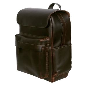 Premium Quality Handmade Genuine <b>Leather</b> <b>Backpack</b> With Comfortable Adjustable Shoulder Strap English Style Supplier Manufacturer - Product Image 3