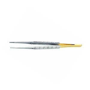 Micro Castroviejo, fórceps de atado, instrumentos quirúrgicos dentales de medio oro para cirugía menor, procedimientos oculares, electricidad de acero metálico - Product Image 1