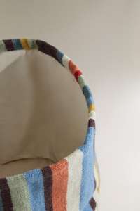 Cesta de Almacenamiento Plegable de Algodón con Rayas de Colores - Product Image 5