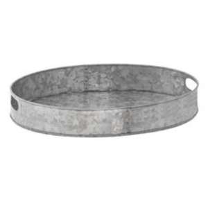 Plateau de service en métal galvanisé durable et élégant conçu pour faciliter le transport des boissons alimentaires et des accents de table décoratifs - Product Image 3