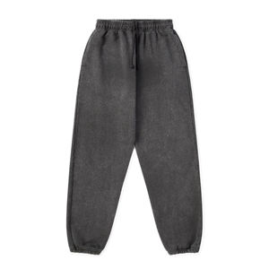 Vente en gros personnalisée de tissu 100% coton pour pantalon de jogging à pattes évasées, impression 3D en relief, molleton, pantalon de survêtement pour homme, pantalon de survêtement empilé, vente en gros - Product Image 1
