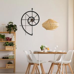 Latest design room <b>clock</b> antique metal iron floral shape royal design Large Mid Century Modern Minimalist Unique Metal Vintage - Product Image 2