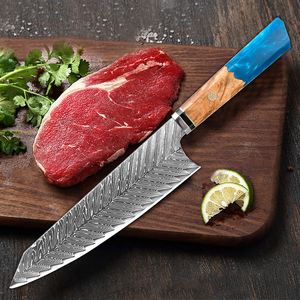 Cuchillo de Chef de cocina de acero damasco japonés recién llegado, venta al por mayor, pedidos a granel personalizados, servicio OEM ODM, hoja afilada fija - Product Image 6