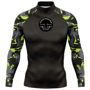 Camiseta de Compresión Deportiva para Hombre, con Protección Solar UPF50, Transpirable, de Secado Rápido, para Artes Marciales Mixtas (MMA) y Jiu-Jitsu Brasileño (BJJ), Personalizada, Ajustada y Larga - Product Image 1