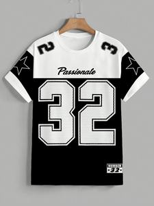2026 camisetas deportivas de moda y sueltas de verano para hombres, camisetas impresas con figuras de letras personalizadas al por mayor - Product Image 4