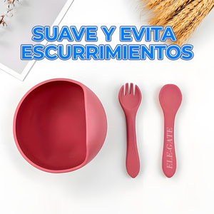 Set di Utensili Pratici e Comodi per l'Alimentazione del Bambino, Fascia d'Età 0-12 Mesi, Ciotola in PP e Silicone con Coperchio per Alimenti per Bambini, Materiale PET - Product Image 3