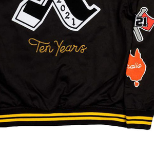 Leather Sleeve <b>Baseball</b> Letterman Varsity <b>Jacket</b> Custom Chenille Embroidery <b>for</b> <b>Men</b> Stand Casual Woven Winter <b>Jackets</b> - Product Image 5