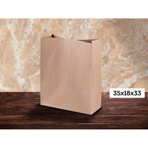 Sacs alimentaires Kraft 35x18cm en papier Kraft 250pcs B2B - Product Image 1