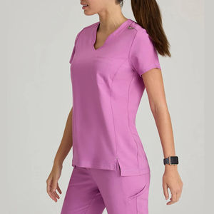 Custom Logo Scrub Medical Uniforms V-Neck Uniform Top <b>Nurse</b> Scrub <b>T</b> <b>Shirt</b> - Product Image 2
