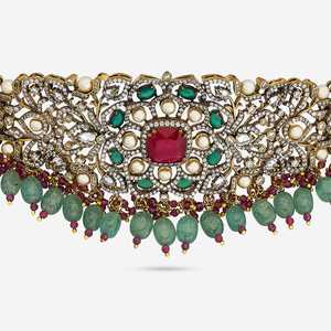 Zircon Necklace 187184 Elegant <b>Wedding</b> <b>Accessory</b> with Dazzling Zircon Stones - Product Image 5