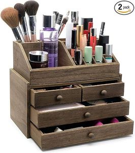 Porte-cosmétiques en bois artisanal |   Finition Premium |   Prix d'usine pour les commandes en gros - Product Image 2