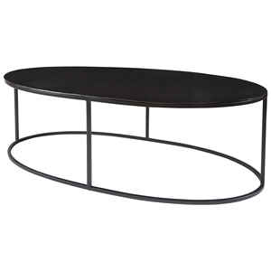 Meubles de salon Tables basses de luxe en métal Table centrale moderne simple à dessus ovale et à faible hauteur pour salon et chambre à coucher - Product Image 2