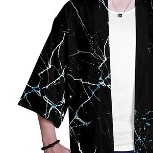 เสื้อกิโมโนของผู้ชายเสื้อกิโมโนแขนสั้นพิมพ์ซับลิเมชันกันรอยยับสำหรับฤดูใบไม้ผลิฤดูร้อน - Product Image 4