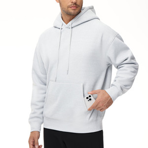 Sweats à capuche de couleur unie à la mode haut de gamme sweats à capuche unisexes surdimensionnés essentiels personnalisés en coton biologique - Product Image 3