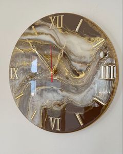 ORNATE Epoxy Resin <b>Wall</b> <b>Clocks</b> for Exquisite Spaces Unique Home Decor Gift <b>Wall</b> Epoxy Ocean <b>Clock</b> by Antique Creation - Product Image 3