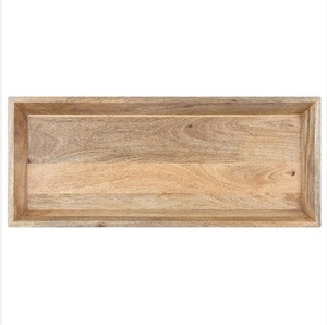 Plateaux finis en bois naturel de meilleure qualité Plateau de service en bois de manguier Plateau décoratif rectangulaire en bois Décor et utilisation de service - Product Image 4
