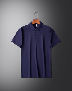 Polo à manches courtes pour hommes d'âge moyen, couleur unie, avec logo personnalisé OEM, nouveau design, pour entreprise - Product Image 1