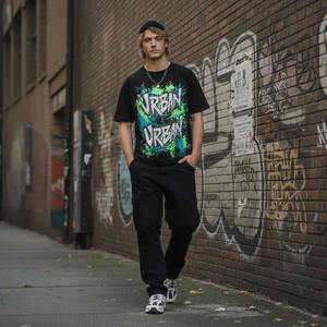 เสื้อยืดคอกลมแขนสั้นผ้าฝ้ายถักลายกราฟิกสำหรับผู้ชายเป็นมิตรกับสิ่งแวดล้อม - Product Image 6