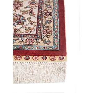 Gulmarg Hand Knotted <b>Silk</b> Rugs <b>Red</b> Orange Medallion Pattern New Rectangle Puzzle Patchwork for Home Living Room Carpet-Pae-5670" - Product Image 4