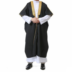 Men's Robe Long Sleeve Thobe <b>Dubai</b> Arab Traditional Robe Dress Daffah Jubah Casual Thobe Custom <b>Kaftan</b> Islamic Men Clothing - Product Image 2