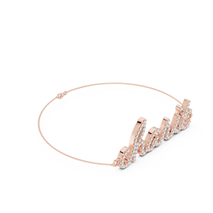 Stunning 14k Rose Gold Synthetic Diamond Brilliant Cut <b>Adjustable</b> Tennis <b>Bracelet</b> Unisex Luxury Jewelry Gift for Wedding - Product Image 4