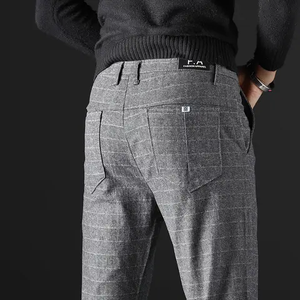 Pantalones Casuales de Negocios para Hombre, Tela de Pana, Ecológicos, Transpirables, Cierre con Cordón, Diseño Personalizado - Product Image 4