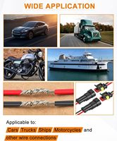Connecteurs de câblage automobile étanches IP67 à 2 broches, déconnexion rapide, compatibles PCB RF UHF FPC, 10A 300V, en cuivre, pour alimentation solaire