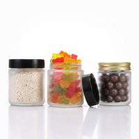 Bouteille en verre dégradé givré de 4 oz (120 ml) en gros, pot en verre givré à parois droites avec bouchon en ABS/aluminium/phénolique